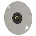 Hubbell Wiring Device-Kellems Locking Devices, Twist-Lock®, Industrial, Panel Mount Receptacle, 15A 125V, 2-Pole 3-Wire Grounding, L5-15R, Screw Terminal, Mounted to 4" Box Cover HBL4711